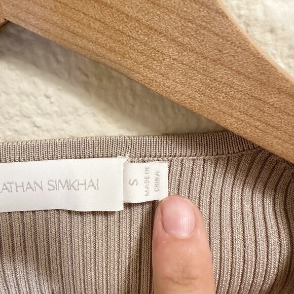 Jonathan Simkai Solene Top Thick Knit Cut-out Design Sweater sz s - Picture 6 of 8